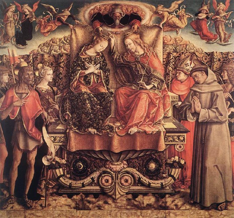 CRIVELLI, Carlo Coronation of the Virgin dgfd Norge oil painting art